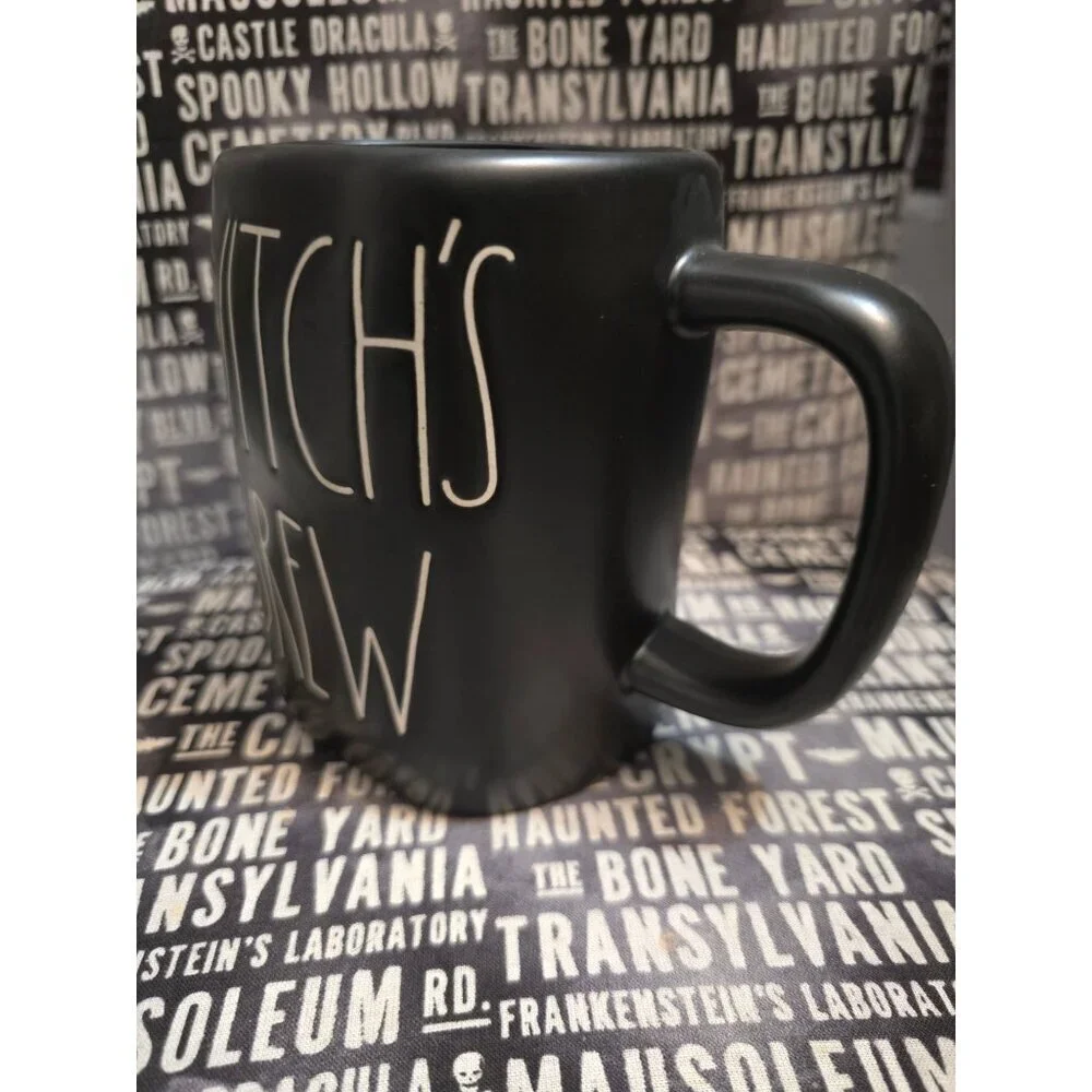 NWT Rae Dunn Halloween Witch's Brew Black Coffee Mug